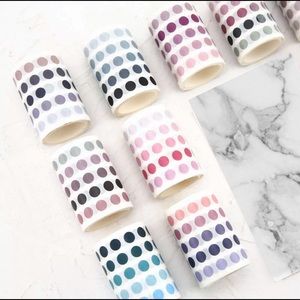 TRANSPARENT DOT STICKERS - 8 ROLLS